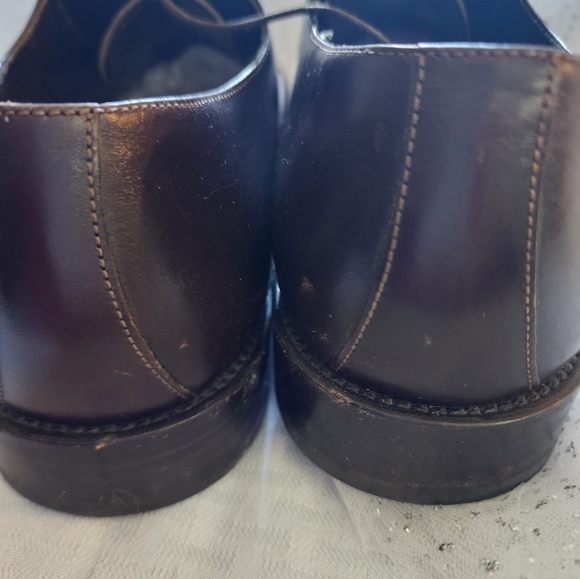 Ermenegildo Zegna Men's Dark Brown Leather Oxfords 9.5 EE - Picture 3 of 6